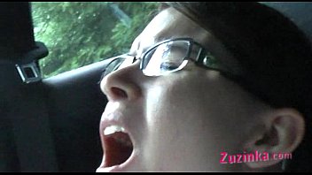 Wet pussy in a car