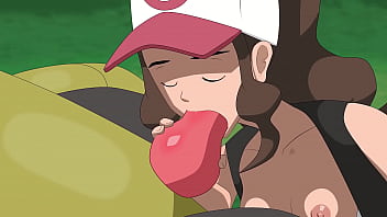 Pokemon: Hilda sucking Dragon Cock