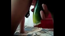 Masturbating With Cucumber