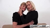 A couple of horny grannies get fucked in the ass by BBC