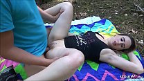Real Teen Street Fuck in Park for Cash by German Guy