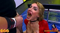 Gorgeous Elen Million getting fucked in the ass and the mouth at the same time - 666bukkake