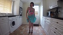 Skinny small tits dancing striptease