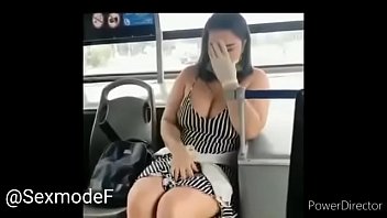 Busty on bus squirt