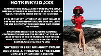 Hotkinkyjo take mrhankey cyclop dildo anal & prolapse at the beach