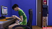 Japanese Catches Her StepSon Masturbating In Front Of The Computer And Then Helps Him Have Sex With Her For The First Time