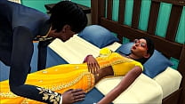 Indian sleepy step brother went to his sister's room and lay in bed next to her unable to refrain from climbing on her and offering her oral sex - Indian Sex