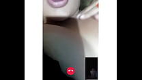 Video call talking to my comadre showing me her huge ass and pussy