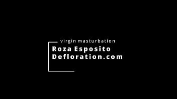 Virgin teen Roza Esposito enjoys vibrator on her virgin pussy
