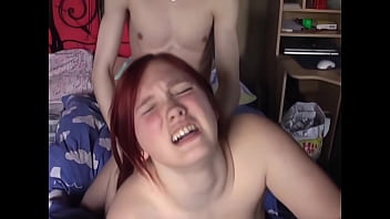 BBW redhead moans while getting fucked until creampie 7 min