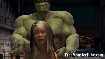 Foxy 3D babe gets fucked by The Incredible Hulk-high 2 3 min