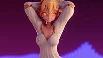 Genshin Impact (Hentai) ENF CMNF MMD - blonde Yoimiya starts dancing until her clothes disappear showing her big tits, ass and pussy | bit.ly/4681e22