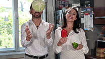 Cookery Show Host Alyssa Bounty Tempts Her Colleagues Into DP Fucking On Set GP2822